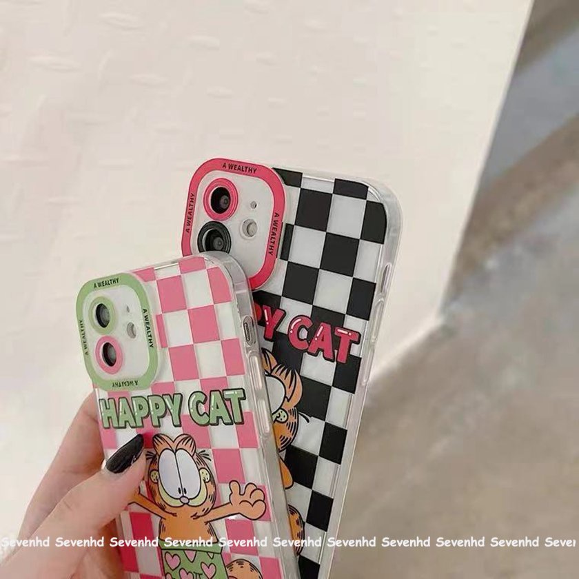 Ốp Điện Thoại Họa Tiết Hoạt Hình Mèo Garfield Cho iPhone 14 13 12 11 Pro Max SE2020 X XR Xs Max 7 8 6 6s Plus