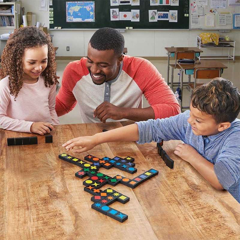 Qwirkle Board Game Đồ chơi bàn cờ gỗ thú vị dành cho trẻ em