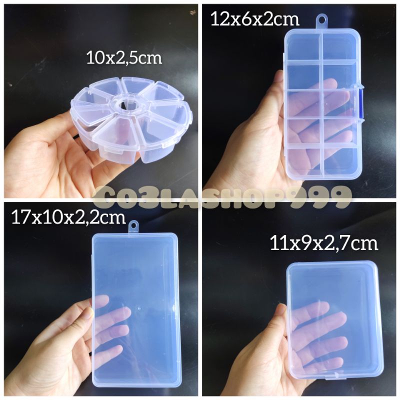Hộp nhựa rỗng trong suốt đựng đồ dùng cá nhân,phụ kiện,sticker