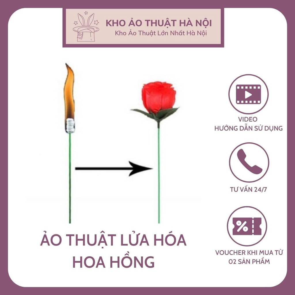 Ảo Thuật Đuốc Lửa Hóa Hoa Hồng, Đồ Sân Khấu, Đạo Cụ Biểu Diễn Chuyên Nghiệp