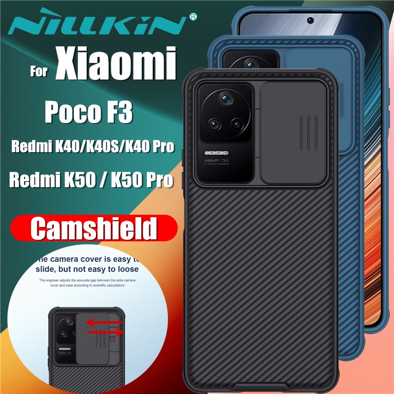 Ốp Điện Thoại Nillkin Bằng PC Cứng Có Nắp Trượt Bảo Vệ Camera Cho Xiaomi Redmi K40 K40S K50 Ultra Pr