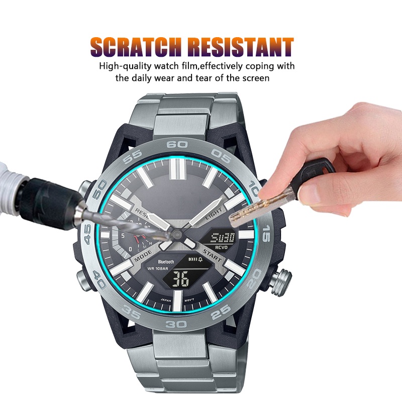 YIFILM Set 2 Kính Cường Lực Bảo Vệ Màn Hình HD 9H Cho Đồng Hồ Casio Edifier ECB-2000D 2000DC 2000PB