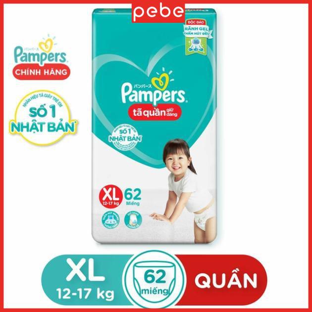 Tã bỉm quần pampers giữ dáng mới gói cực đại M74/L68/XL62/XXL56