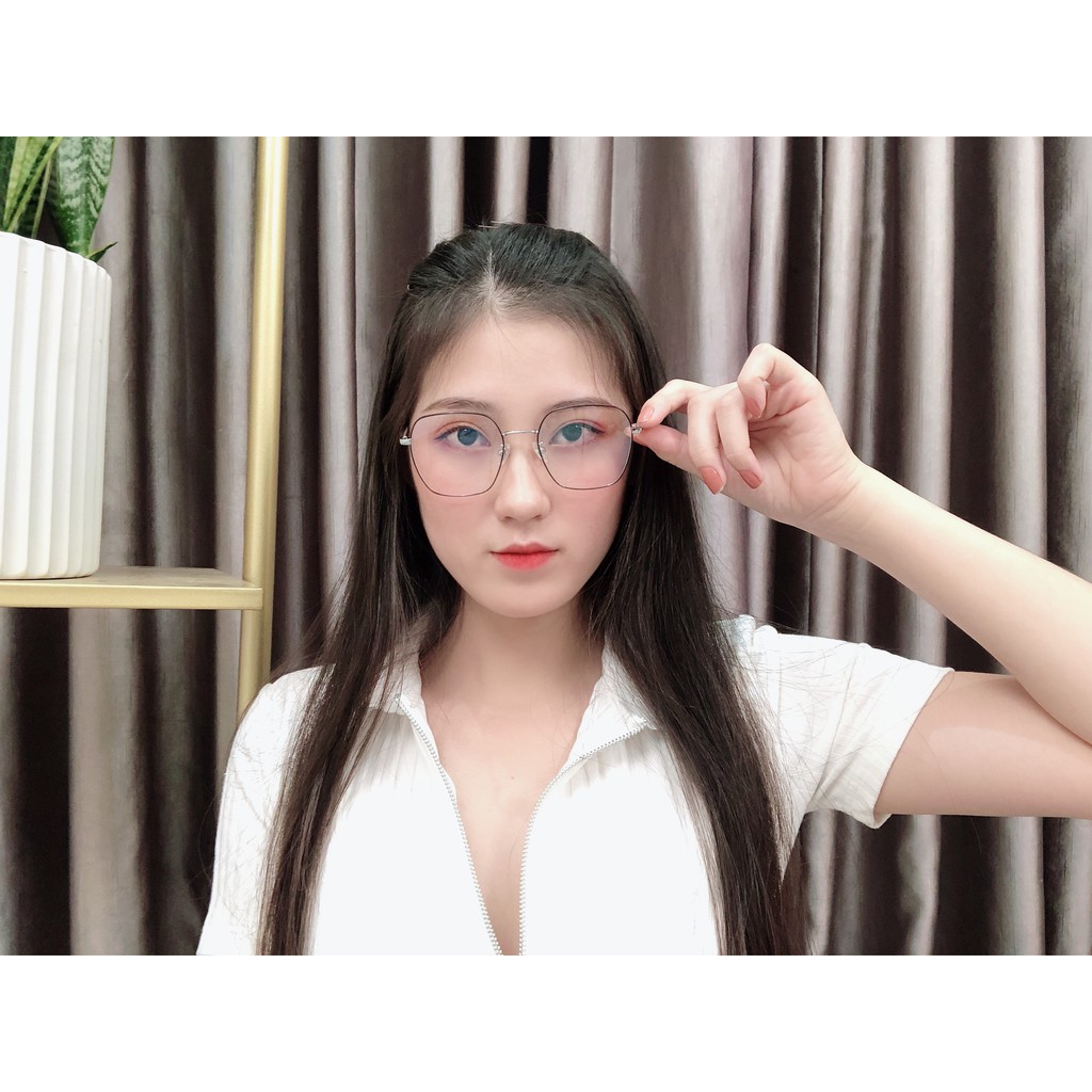 Gọng kính titanium 85010DB thời trang cao cấp nam nữ siêu nhẹ siêu bền OURESS