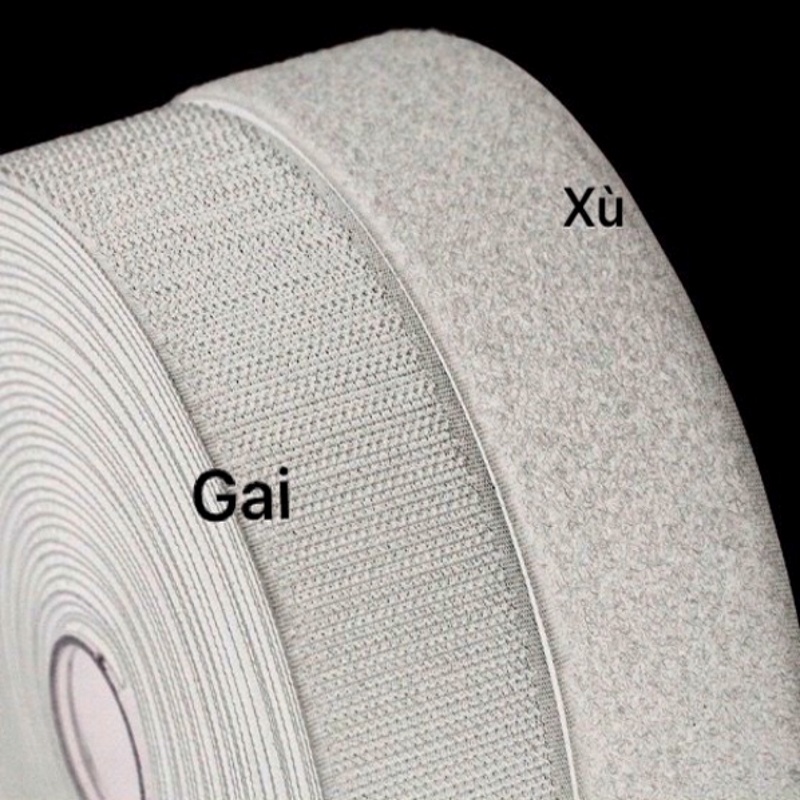 Băng Gai Dính Khóa Nhám Gai, Miếng Dán Vải 2 Mặt Dán Các Vật Dụng Khổ 3Cm