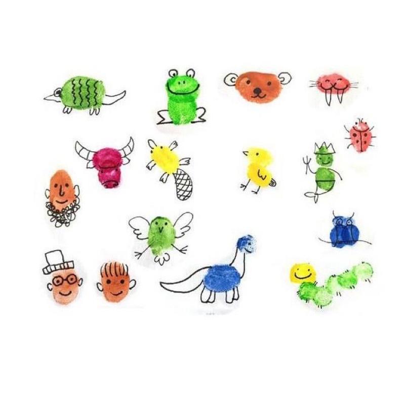 Màu Vẽ Vân Tay An Toàn Cho Bé Bộ 20 Màu Vẽ