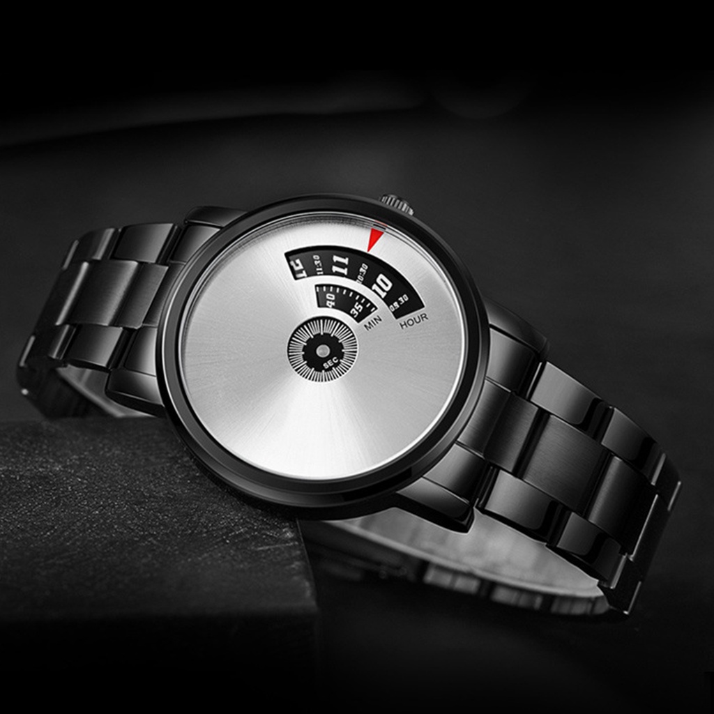 MACmk WLISTH Creative Men Luxury Waterproof Stainless Steel Quartz Watch Wristwatch