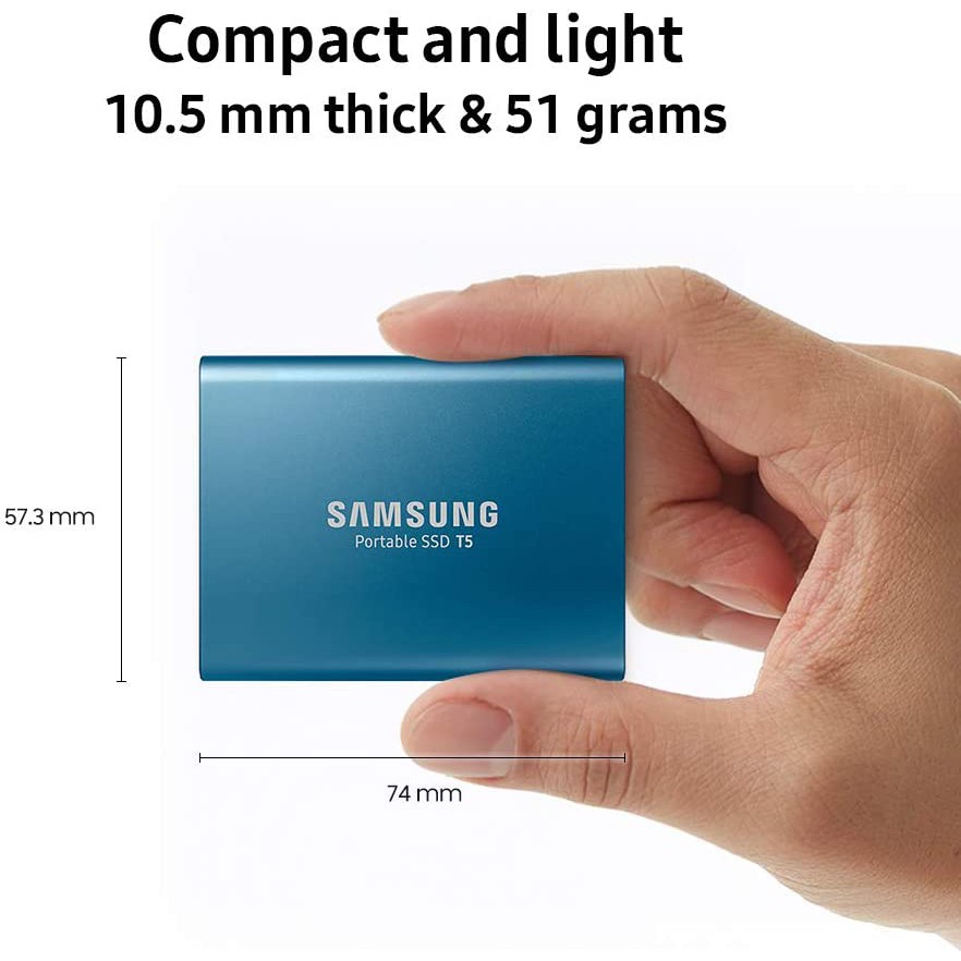 Ổ cứng di động SSD Samsung T5 500GB Màu Xanh