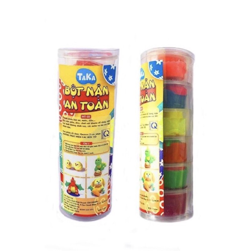 Combo 2 sét bột nặn 6 màu  y hình (tặng kèm 1 bộ con lăn + dao + 12 khuôn), made in Việt Nam