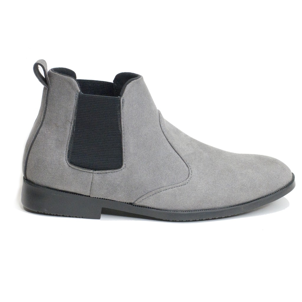 [Có Video Thật] Giày Chelsea Boot Nam Cổ Chun Da Búc Xám Phong Cách Hàn Quốc - CB520-bucxamhun (L)