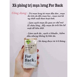 XÀ PHÒNG TẮM TRỊ MỤN LƯNG FORBACK