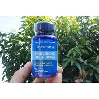 Bill Mỹ - Puritan's_Pride_Hyaluronic_Acid 100mg cấp nước, chống nhăn, chống lão hóa 60 viên