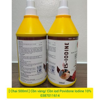 [ Chai 500ml ] Cồn vàng/ Cồn iod Povidone Iodine 10%
