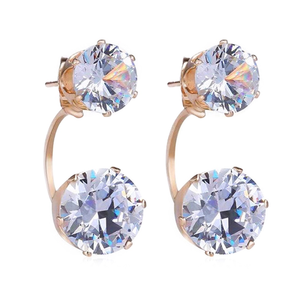 Cặp khuyên tai đính đá nhân tạo thời trang cá tính cho nữ