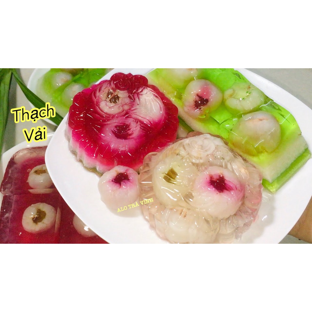 Bột rau câu Dragon vị trái vải /  sữa bắp gói 106g