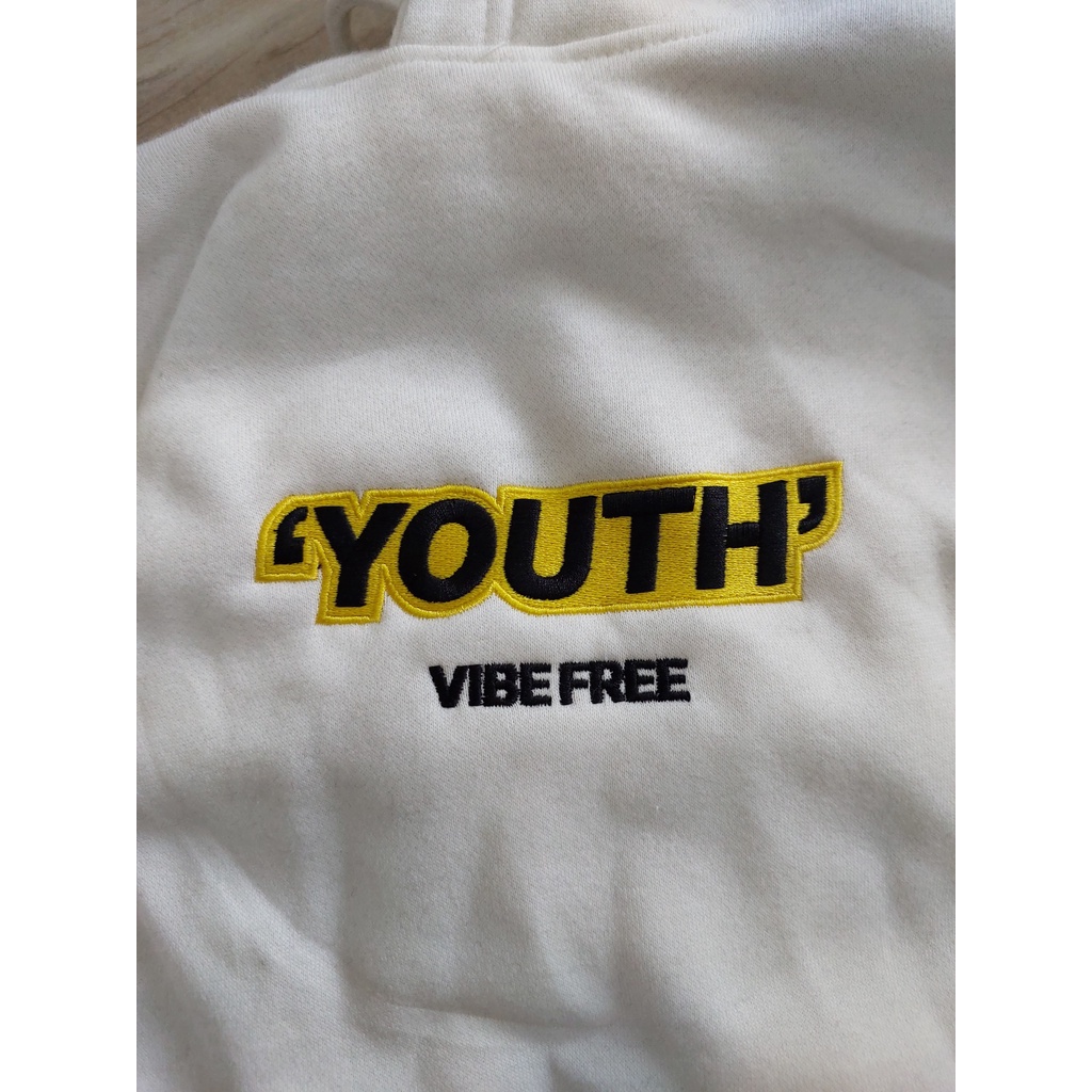 HOODIE TRẮNG NỈ DÀY 100% COTTON CAO CẤP VIBE FREE