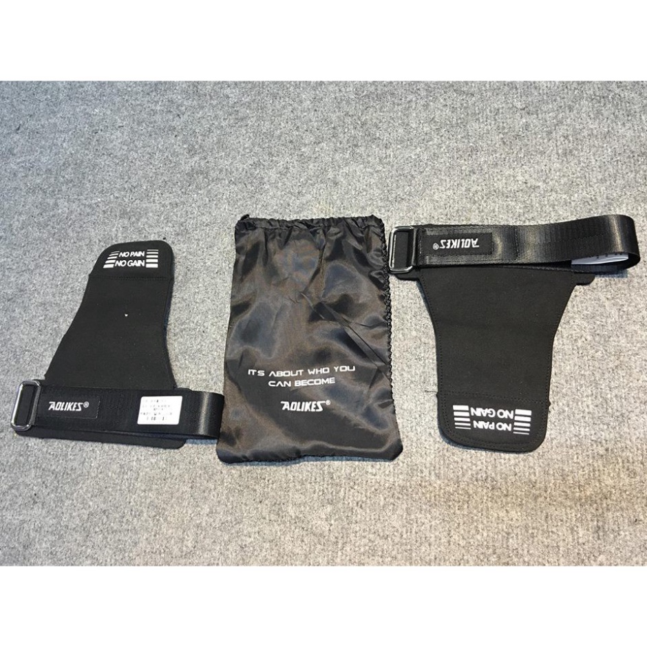 Găng Tay Tập GYM Lifting Grips Aolikes Pro Hở Mu Bàn Tay