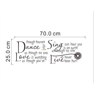 Decal trang trí chũ Tiếng Anh Dance