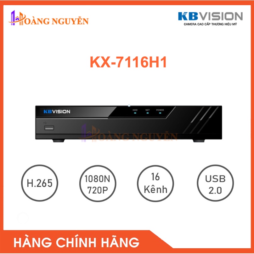 [NHÀ PHÂN PHỐI] Đầu ghi hình 16 kênh Kbvision KX-7116H1