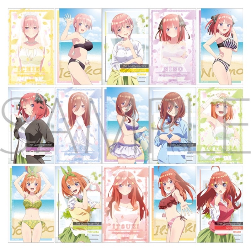 Gói Thẻ nhân phẩm sticker card Nhà Có 5 Nàng Dâu - Gotoubun no Hanayome