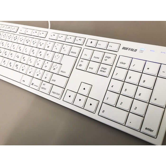 Bàn phím  dây Buffalo dành cho Mac BSKBM01WH