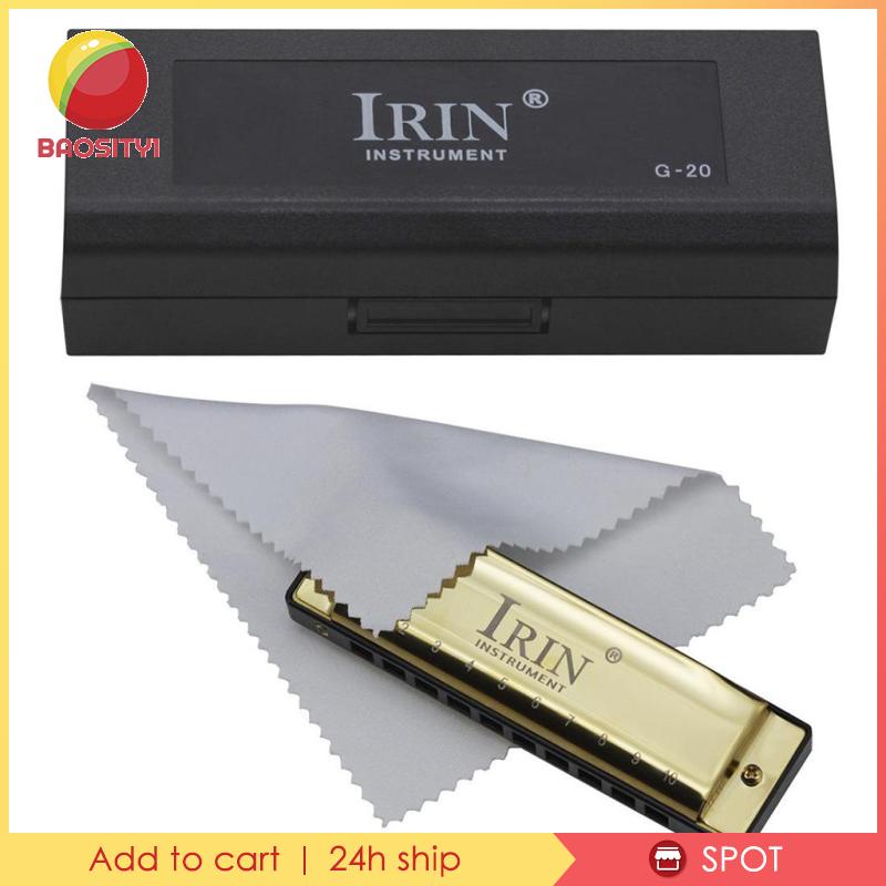 [Baosity1] Kèn Harmonica 10 Lỗ Cao Cấp Có Hộp Đựng Chìa Khóa