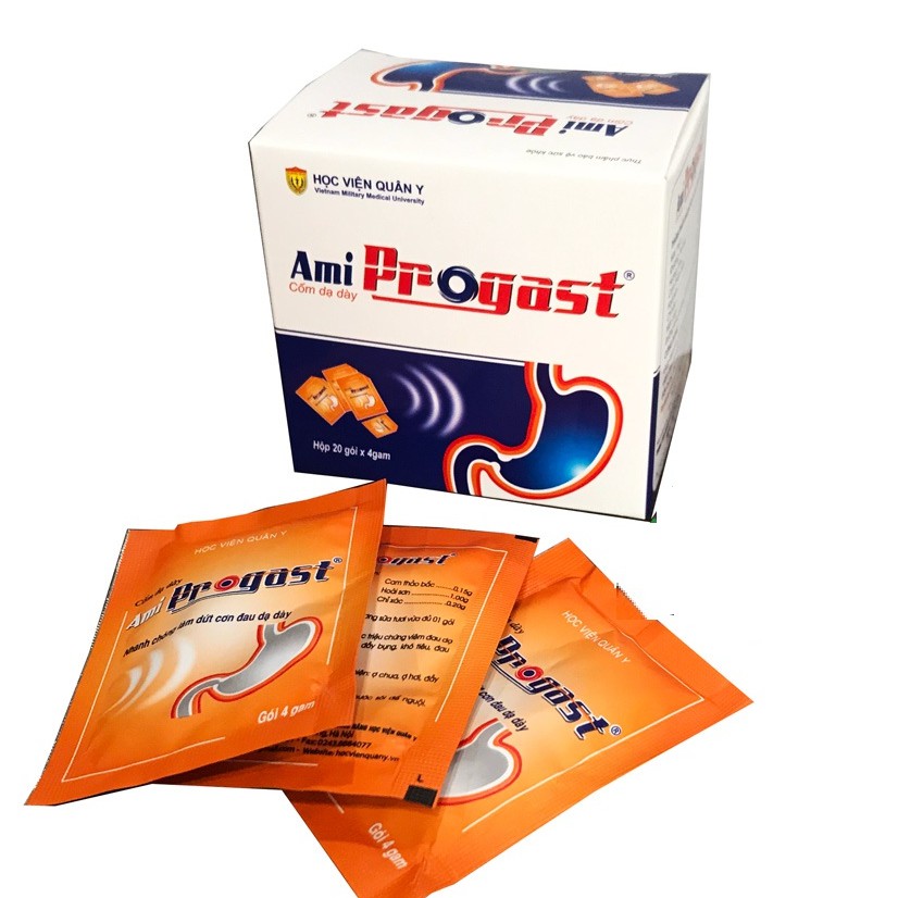 Cốm dạ dày Amiprogast - hỗ trợ làm giảm các triệu chứng viêm đau dạ dày, tá tràng (20 gói)