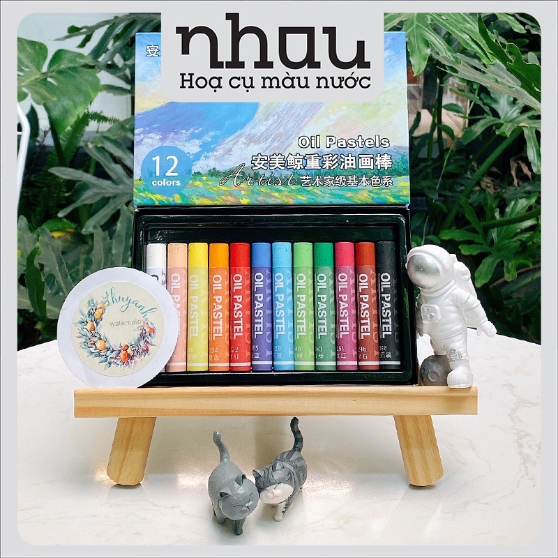 Sáp dầu Cá Voi vẽ tranh nổi 12/24/36/48 màu