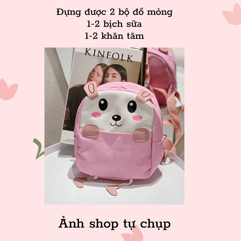 Balo Cho Bé Mick And Milk Ba Lô Mẫu Giáo Nhà Trẻ Cho Bé Gái Bé Trai Hoạ Tiết Con Voi Con Gấu Từ 1,2,3,4,5 Tuổi