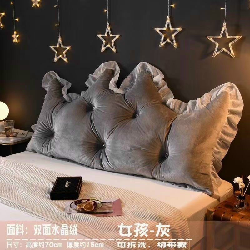 TỰA ĐẦU GIƯỜNG đính khuy Hoàng Gia_Vương Miện [Video tự quay]