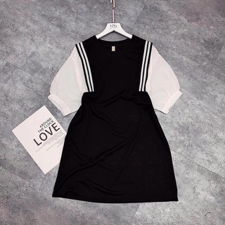 Đầm bigsize trẻ trung kẻ sọc V23 50-75kg