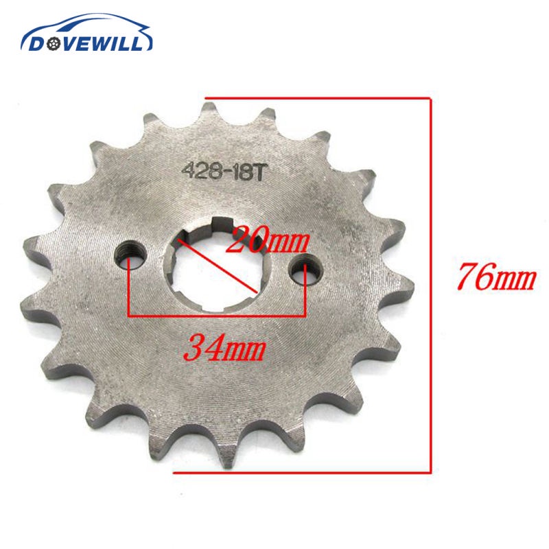 Bánh răng đĩa xích phía trước 18T 20mm Cog 428 cho xe địa hình ATV Buggy chất lượng cao