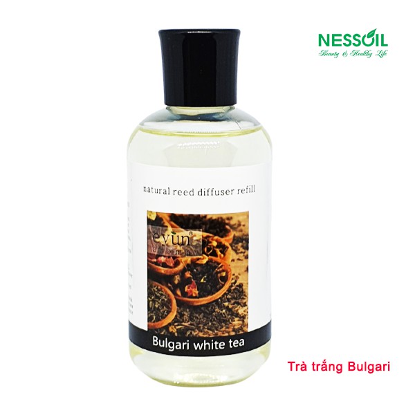 Tinh dầu Refill (thay thế, bổ sung) 180ml hương Trà trắng Bulgari, dùng để rót vào bộ cắm đã cạn tinh dầu