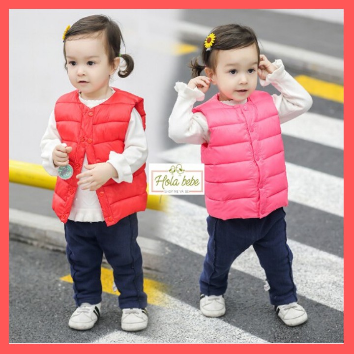 Áo ghi lê phao ba lỗ trần bông cho bé trai bé gái (90-130cm) - HT67