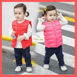 Áo ghi lê phao ba lỗ trần bông cho bé trai bé gái (90-130cm) - HT67
