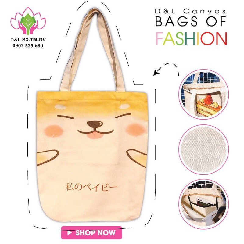 Túi ToTe Canvas phong cách Ulzzang - Park 1