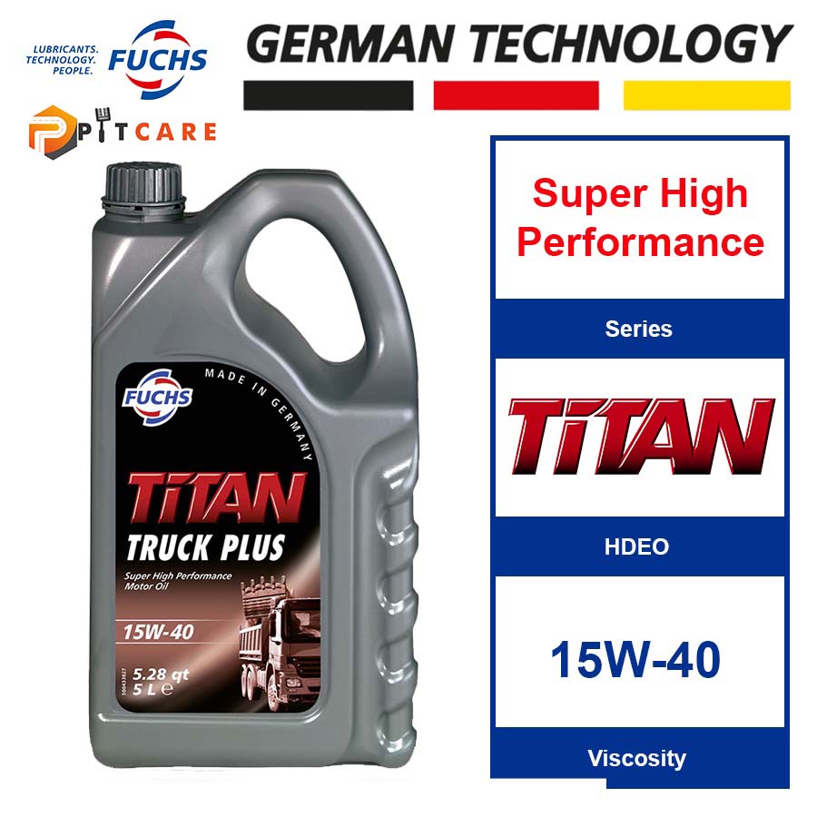 Nhớt Động Cơ Xe Tải Fuchs Titan Truck Plus  SAE 15W40 API CI-4