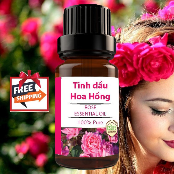 [nguyên chất] Tinh dầu hoa hồng Pháp 10ml | 100% Tinh dầu thiên nhiên, thơm phòng