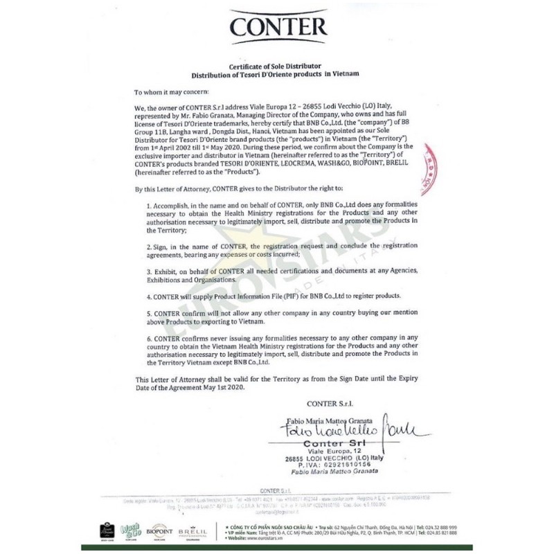 Sữa tắm nước hoa Tesori D'Oriente 7ml- Sữa tắm xích gói Tesori D'Oriente Italia - Hàng Chính Hãng