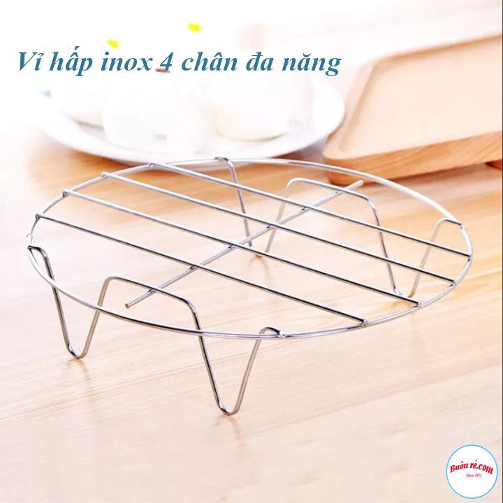 Vỉ hấp INOX 4 chân đa năng dễ sử dụng 00436