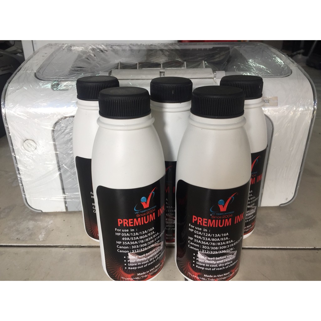 Combo 5 mực chai Premium 12A - dùng cho canon 2900