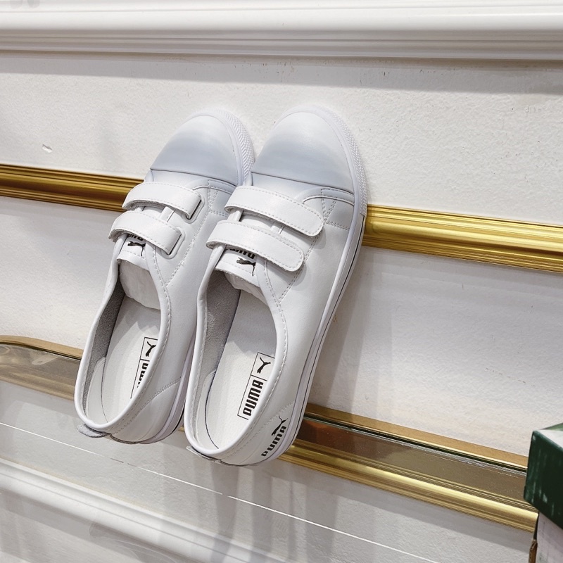 Giày lười puma trắng quai dán fullbox