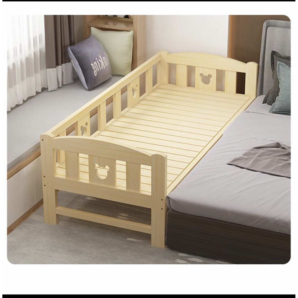 Giường ngủ gỗ Thông  cho bé đến khi 18 tuổi 200*100*40 cm 3 mặt  💥LIBERI ONE 💥 | BigBuy360 - bigbuy360.vn