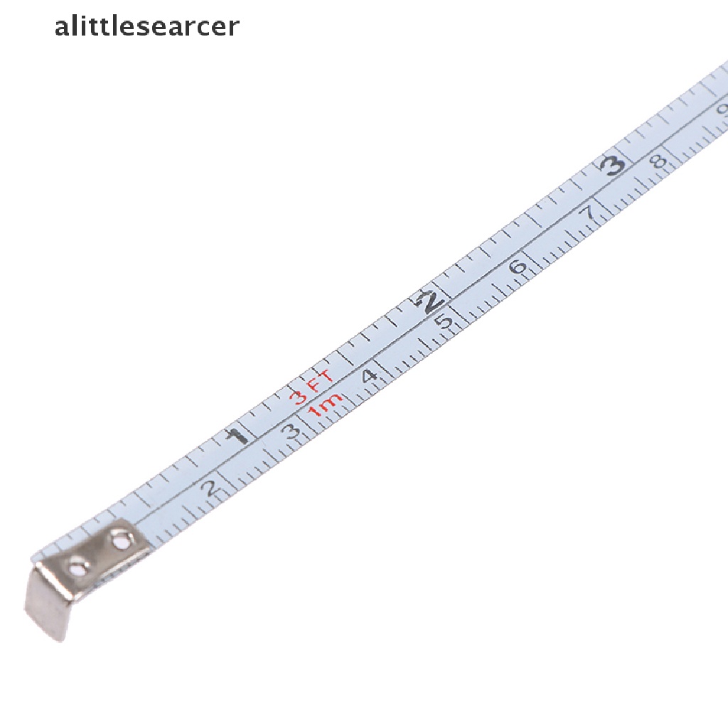 Thước Dây Bỏ Túi 1M / 3ft Bằng Thép Không Gỉ Có Móc Khóa Tiện Dụng