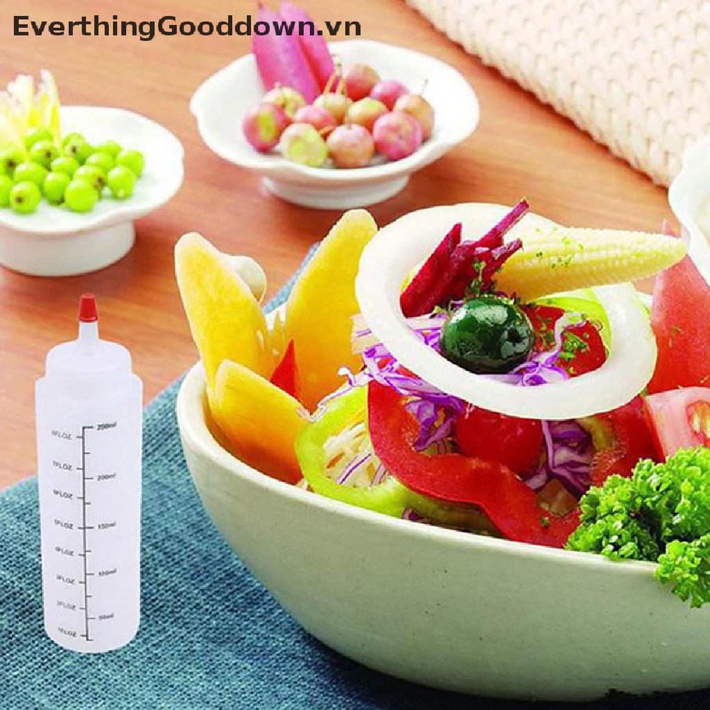 Everthinggood Bình Đựng Salad Dạng Bóp Chống Rò Rỉ Có Thang Đo Dành Cho Nhà Bếp