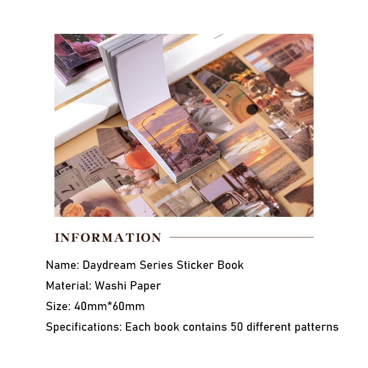 Set 50 miếng dán trang trí sổ tay DIY