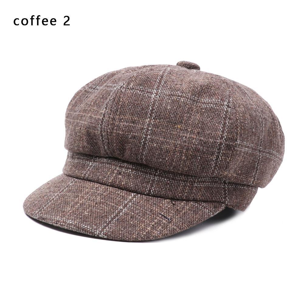 Mũ Beret Vải Cotton Màu Đen Xám Thời Trang Thu Đông Cho Nữ
