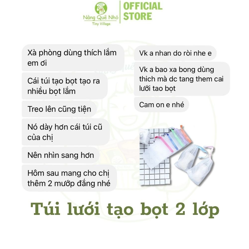 Túi Lưới Tạo Bọt Xà Bông Sinh Dược 2 Lớp