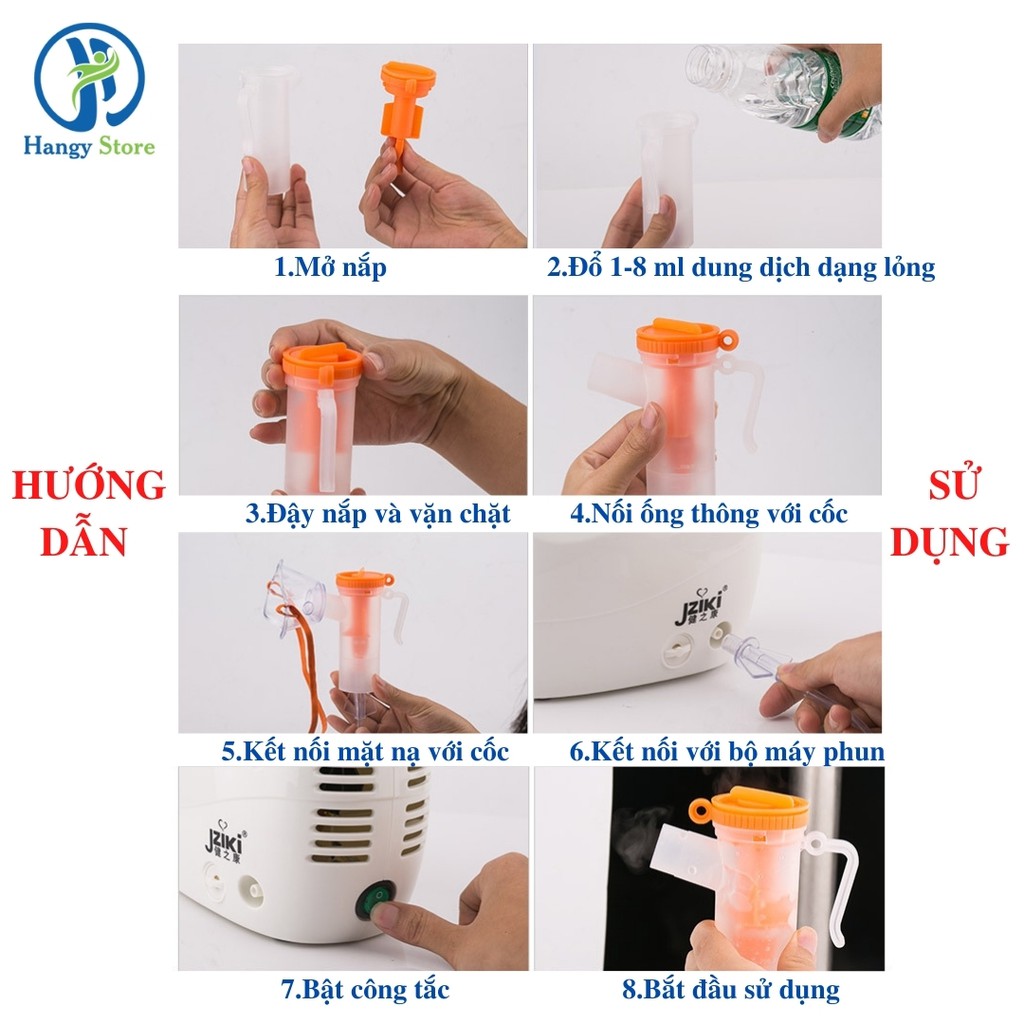 Máy khí dung xông mũi họng Jziki nhập khẩu HANGY