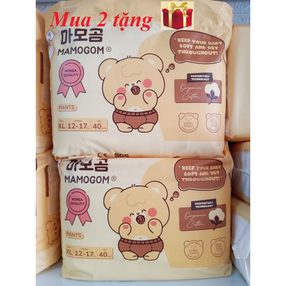 Thùng 4 bịch bỉm dán quần Mamogom Hàn Quốc cao cấp S62/ M52/ L44/ XL40/ XXL38